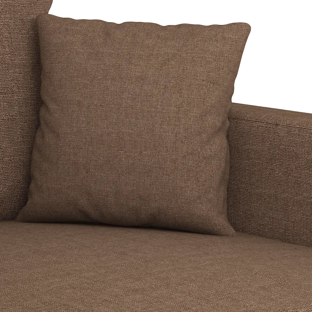 Set di Divani 3 pz con Cuscini Marrone in Tessuto 3201659