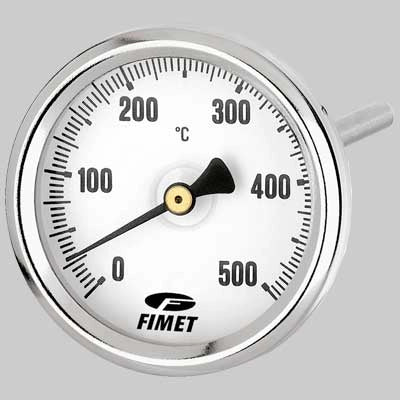 TERMOMETRI PER CANNA FUMARIA 0  500  °C POSTERIORE  Stelo 100 mm     WATTS INDUSTRIES