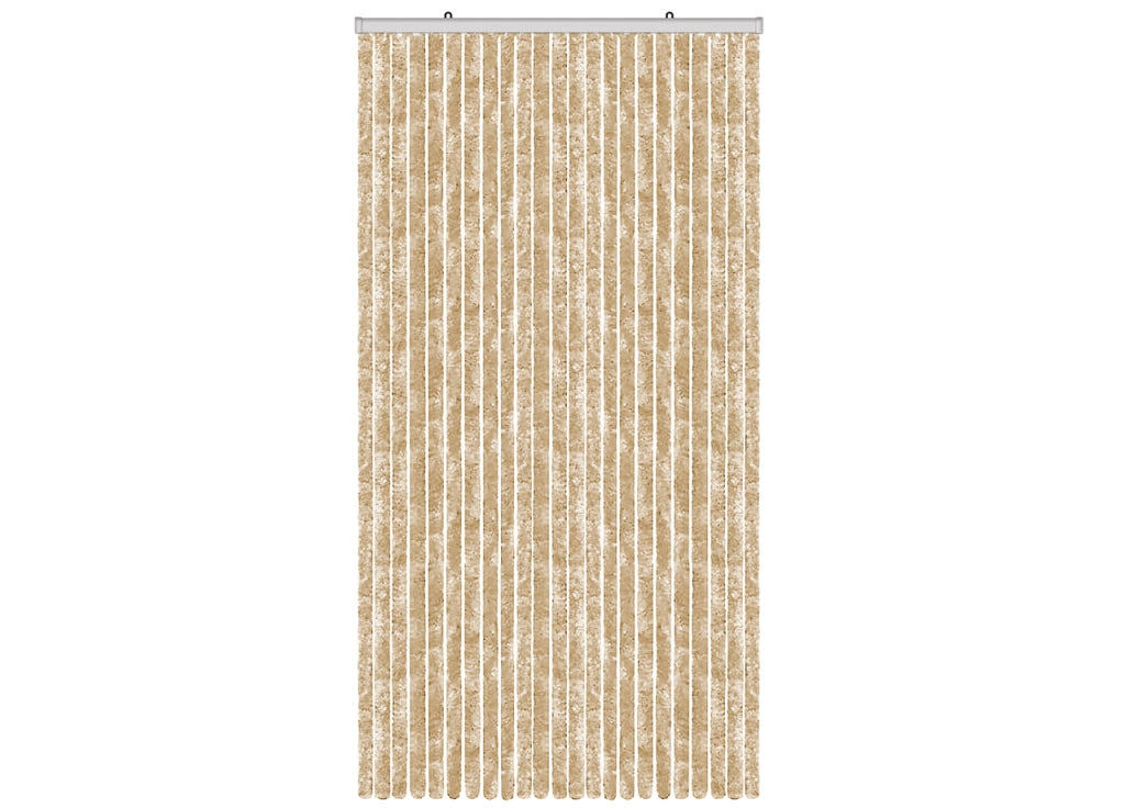 Tenda Antimosca Antirumore Caduta Pannello Porta Finestra Casa In Ciniglia - 100x220 - Beige