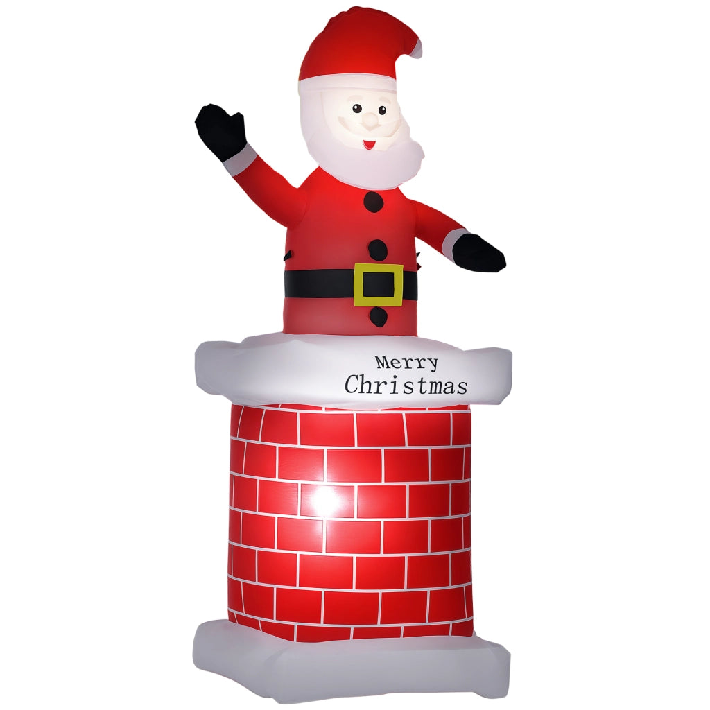 Babbo Natale Inflatable con Camino ¨C zephmum ¨C Multicolor 80x70x210 cm