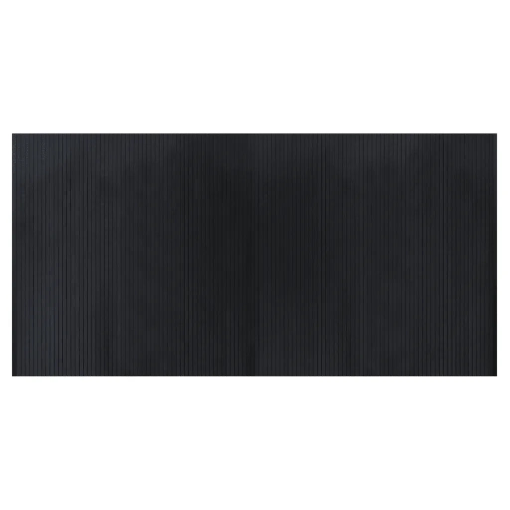 Tappeto del soggiorno | Tappeto Rettangolare Nero 100x200 cm in Bamb¨´