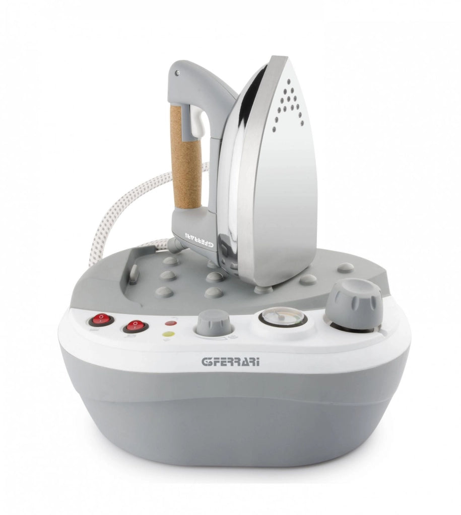 G3 ferrari g40001 sistema stirante professionale, ferro da stiro, 2200w, 3 bar, 30-60 g/min, regolazione temperatura, capacità1,2 litri, grigio/bianco