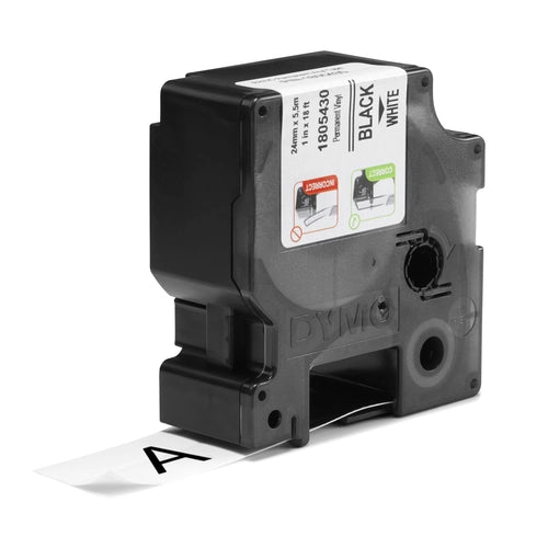 DYMO Rhino Etichette in vinile industriali / 24 mm x 5,5 m / Stampa nera su bianco / Autoadesive / per LabelManager e Rhino Label Makers