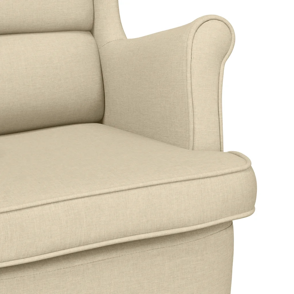 Sedia a Dondolo Crema 74x90x102 cm in Tessuto 4016926