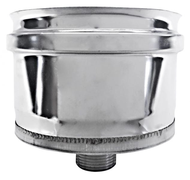 Tappo raccogli condensa DN 60 canna fumaria tubo acciaio inox 316