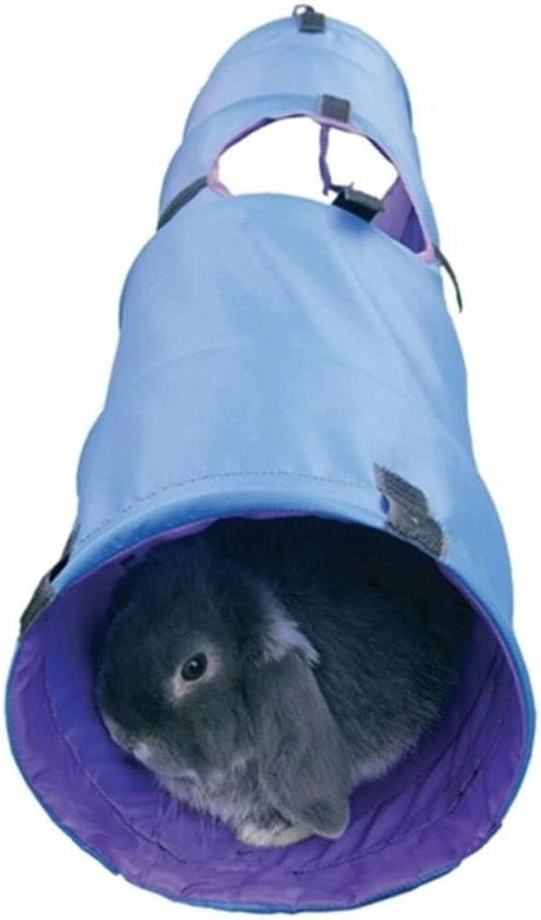 Tunnel di attività per conigli 19.99x89.99x19.99 cm Blu