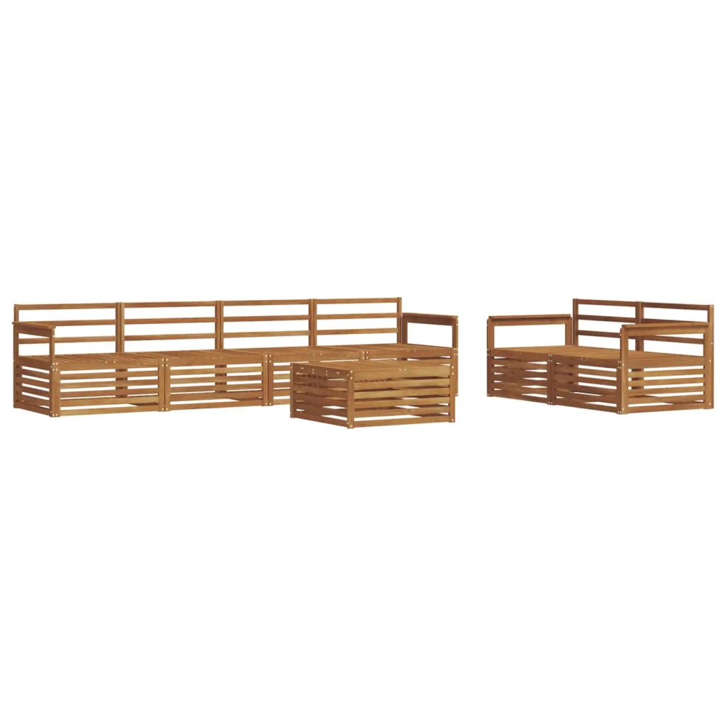 Set di divani da esterno 7 pcs Naturale 3373044