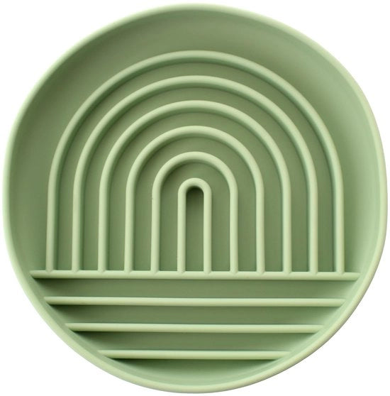 Pet Wiz voerbak in silicone con morsetto (verde)