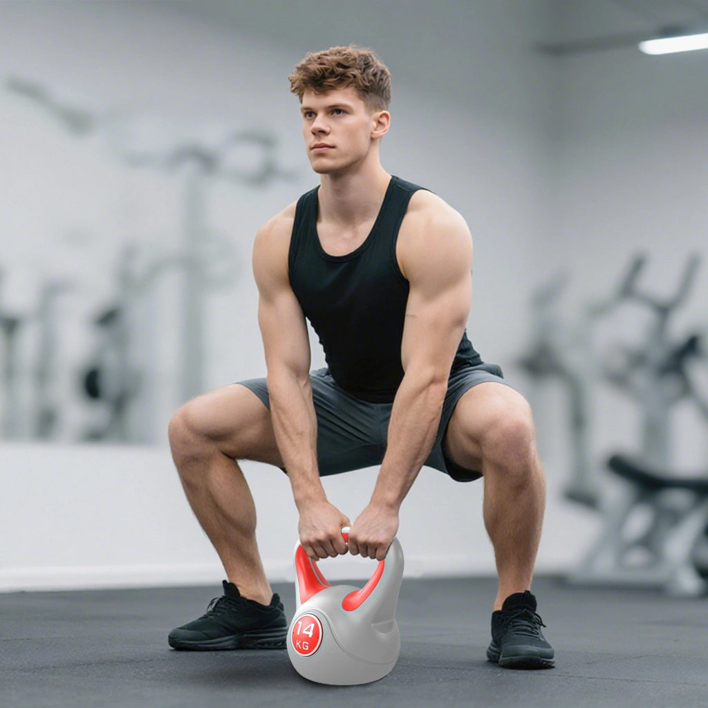 Kettlebell ¨C Minimal ¨C 14 kg, 26x18x32 cm, rosso