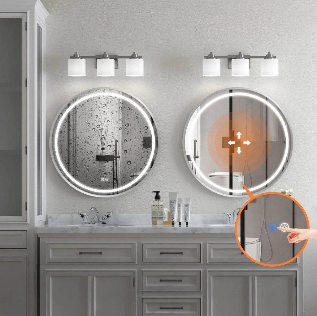Specchio Led 90cm Mmj Brush Silver