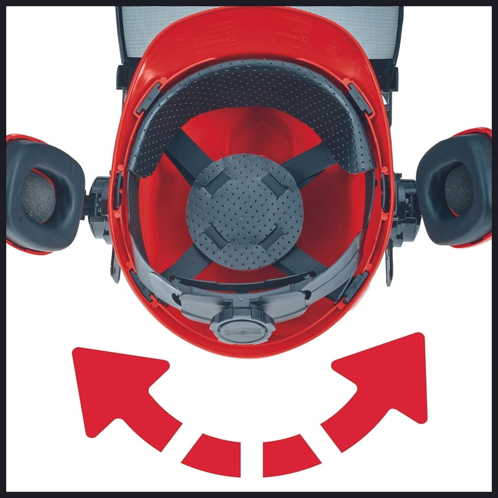 Visiera Rete Metallo con Elmetto con Cuffia Einhell H.cm 19