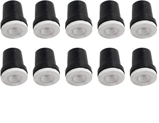 Strumento per pulire la sabbia - Set di 10 pezzi - Bocchetta ceramica - Pezzi di bocchetta per pulire la sabbia - Diametro del foro 3,5 mm - Materiale plastico/ceramico - Dimensioni 21 x 18 mm - Pezzo di bocchetta per pulire la sabbia