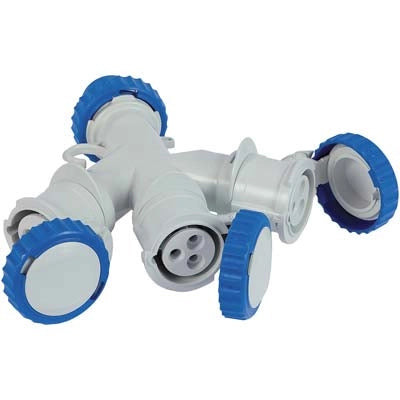 ADATTATORE MULTIPLO SPINA BLU  PRESA BLU FME  2P+T 16A IP44