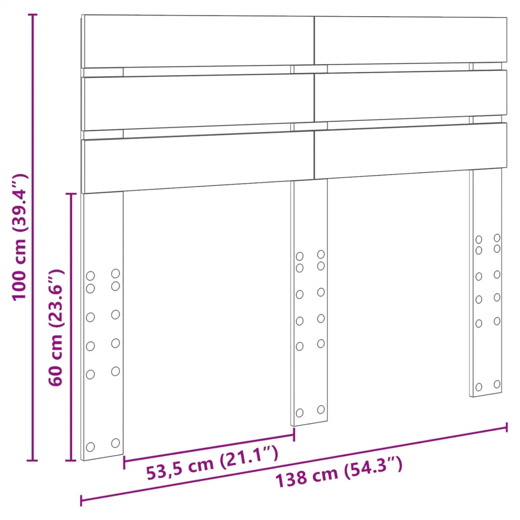 Testiera | Testata Grigio cemento Legno multistrato