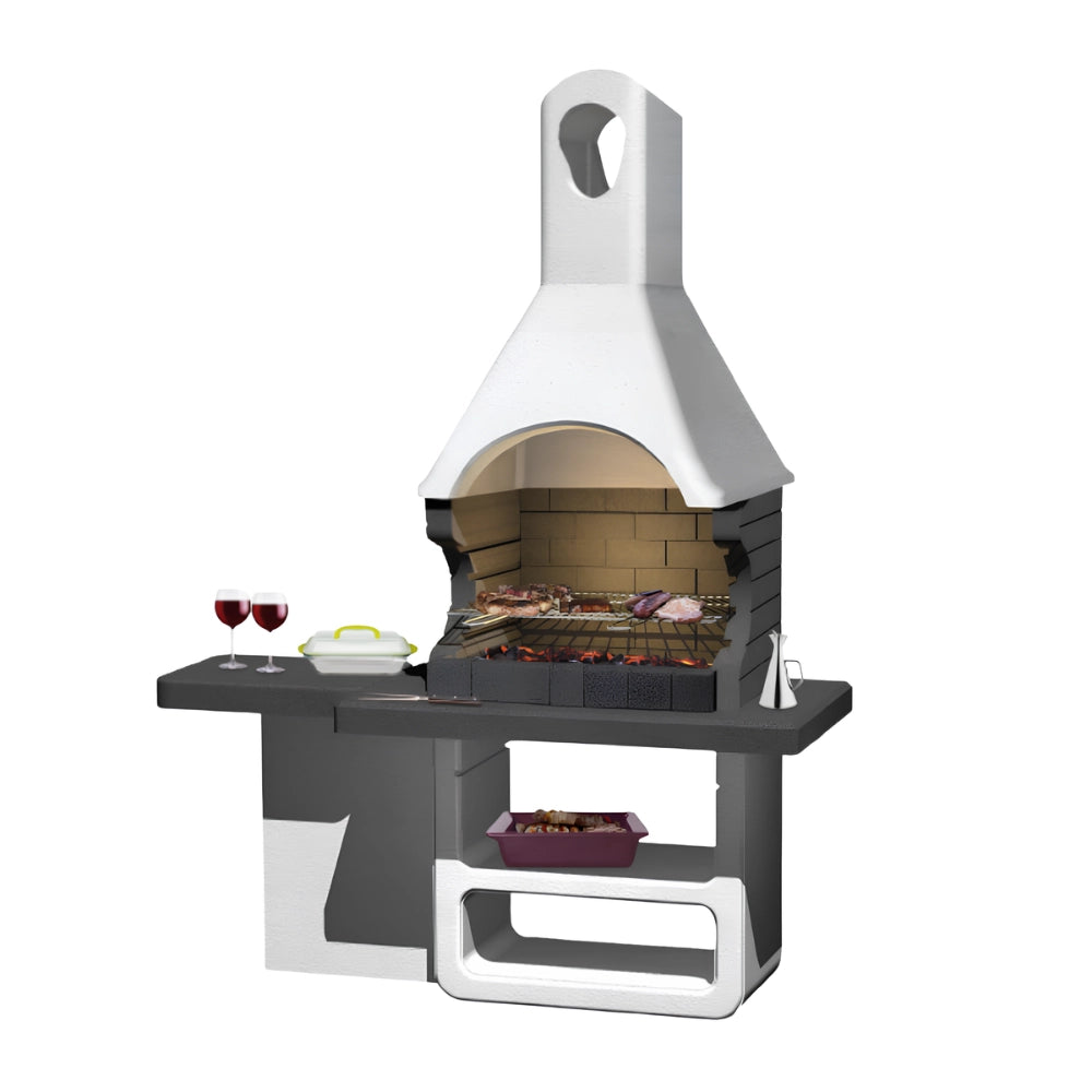 Sarom barbecue ulisse 170 x 64 x 232 cm griglia e ampio tavolo laterale