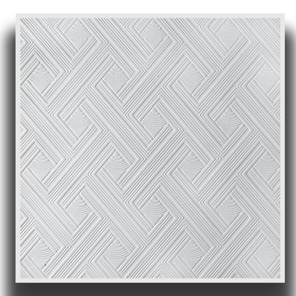 10 o 20mq (40 oppure 80 pezzi) di pannello decorativo a soffitto in polistirene compatto 50x50cm (spess. 1cm) ELVAS - Pacco da 20 metri quadrati