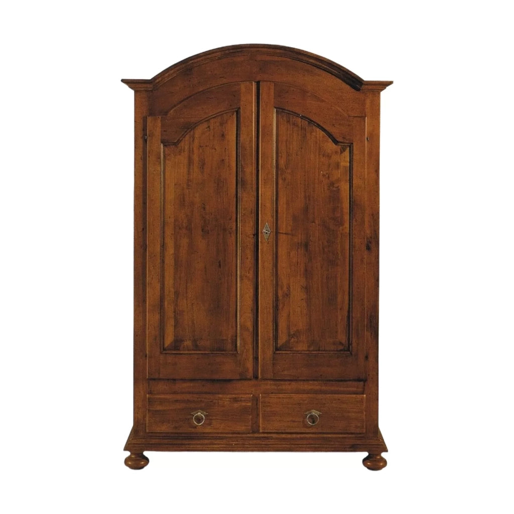 Armadio arte povera 2 porte gendarme in legno tinta noce 125x60x200 (245) - Mobili 2G