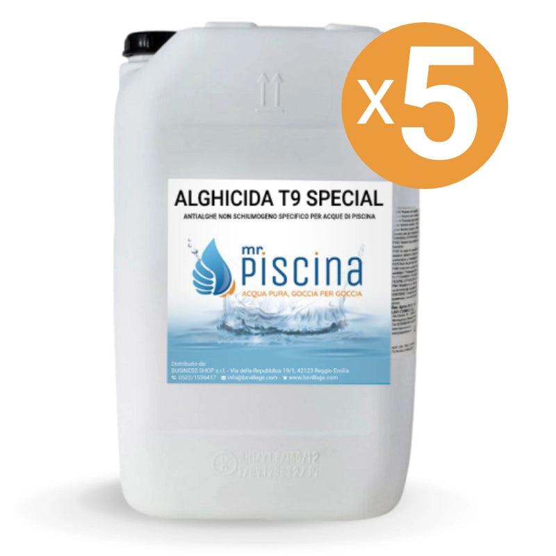Antialghe piscina ALGHICIDA T9 SPECIAL - Non schiumogeno Quantità confezione: 5 confezioni