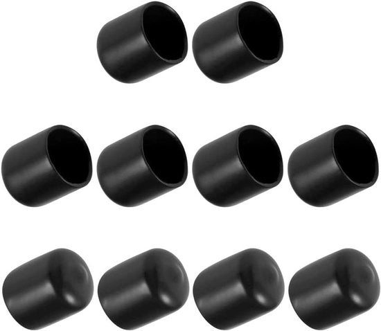 Elastici di chiusura in vinile - Protezione - Nero - Vinyl - Elastici di chiusura - Adatto per diametro di tubo 16mm - Nero, 10 pezzi