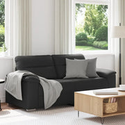 Divano a 2 posti nero 180x81x84 cm in similpelle 4105343