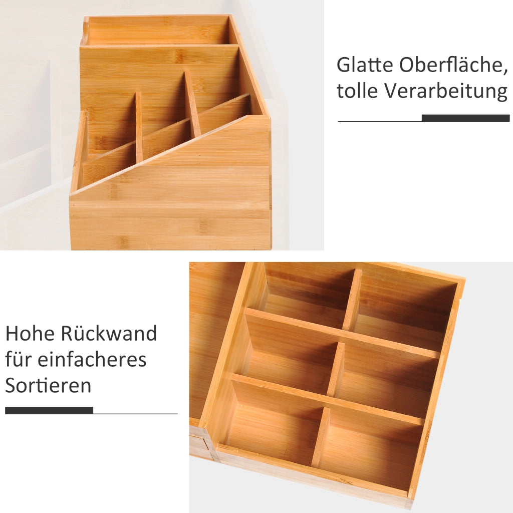 ORGANIZER da scrivania con 2 cassetti 33x20,5x15,5 cm bambù naturale