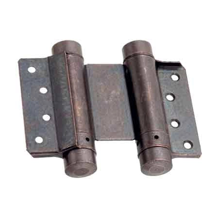 CERNIERA A MOLLA DOPPIA AZIONE 75 mm - Ottonata - 2 pezzi