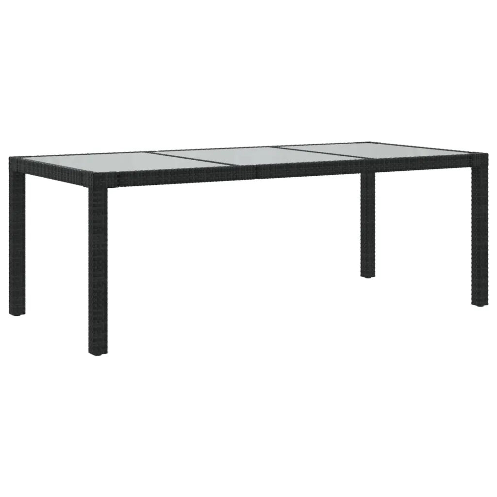 Set da Pranzo da Giardino 7 pz con Cuscini in Polyrattan Nero 3094869