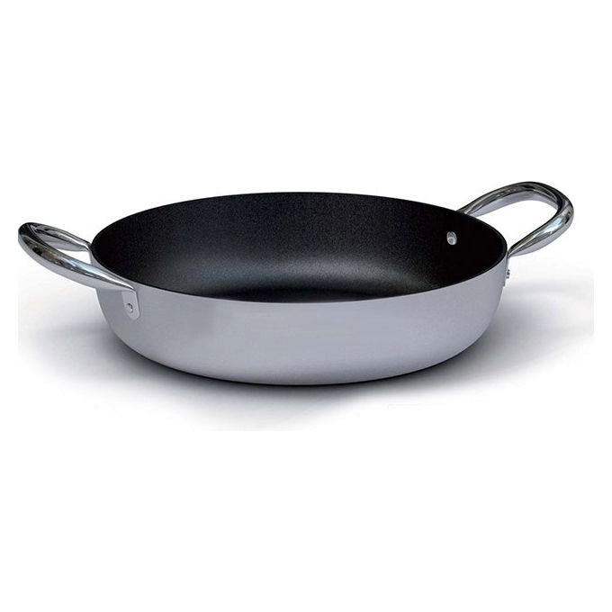 Ballarini BLL665D45 Serie 2000 Tegame Professionale 2 Manici Antiaderente Kerastone Pro Alluminio 45 cm colore Argento Nero