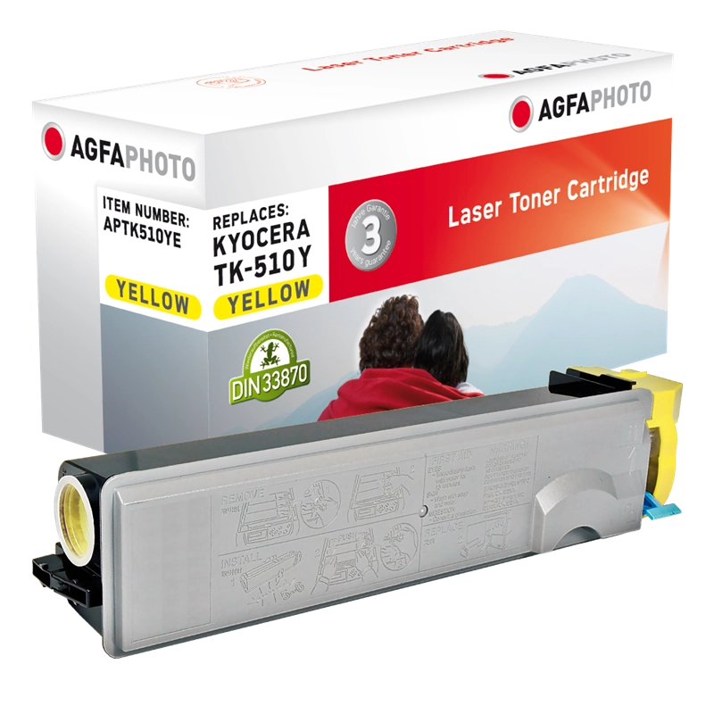ORIGINAL Agfa Photo toner giallo APTK510YE ~8000 Seiten Agfa Photo TK-510Y