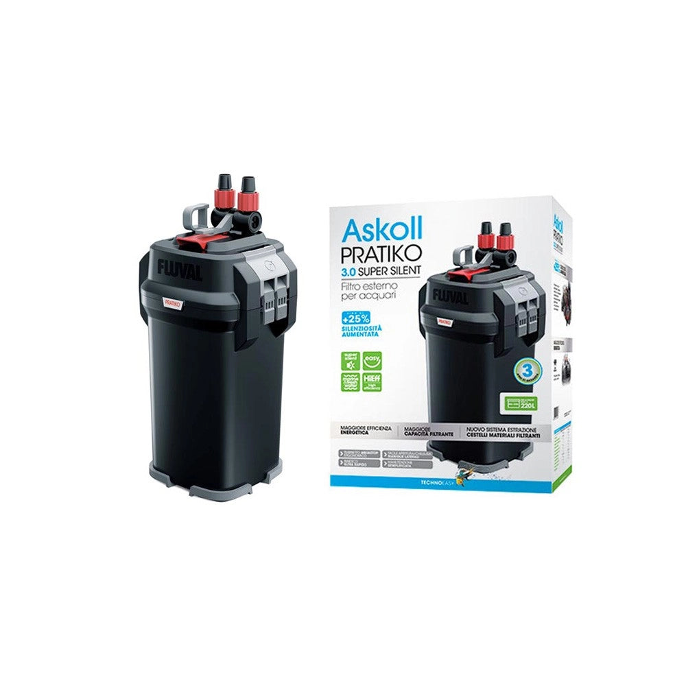 Askoll Pratiko 3.0 Super Silent - Filtro esterno ad alta silenziosità per acquari Modello: 200