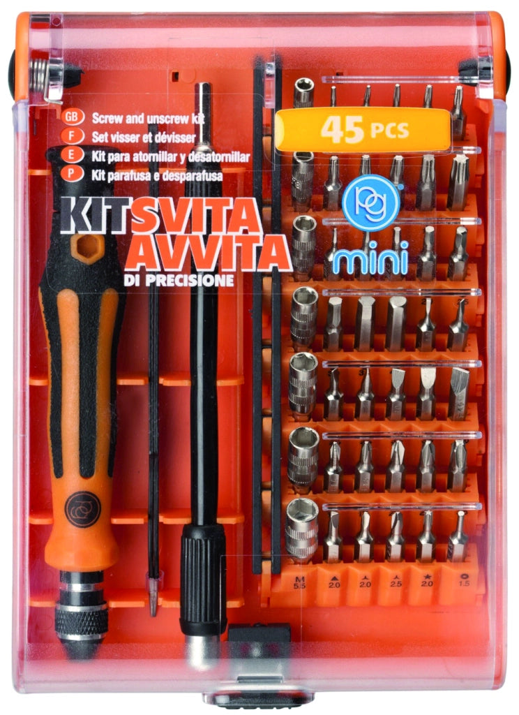 Poggi KIT SVITA E AVVITA DI PRECISIONE 45 PEZZI Art. M.8775