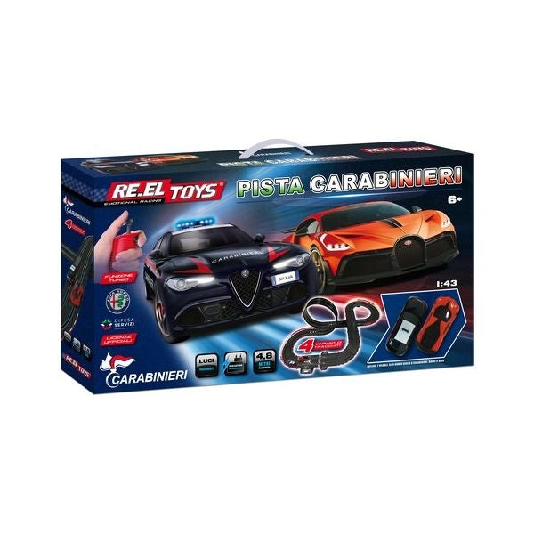 Playset pista re. el toys 0921 carabinieri pista 4 tracciati turbo