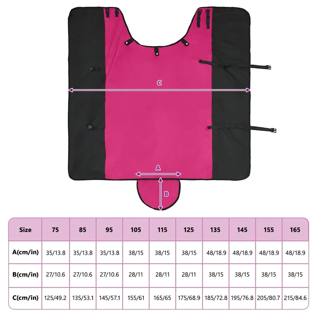 Coperta per Cavalli Rosa e Nero 85 cm Poliestere CFW6447958