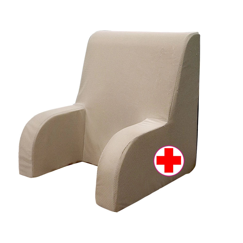 Poltrona comodone PLUS, schienale ortopedico o poltrona sanitaria con tessuto sfoderabile e lavabile. Poltrona da letto per anziani o allattamento, poggia schiena letto Grande