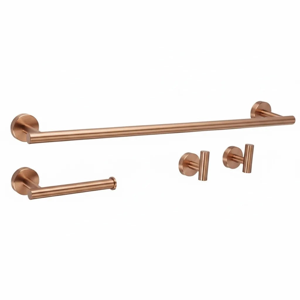 Set Accessori Da Bagno Ari Brush Copper 4 Pezzi