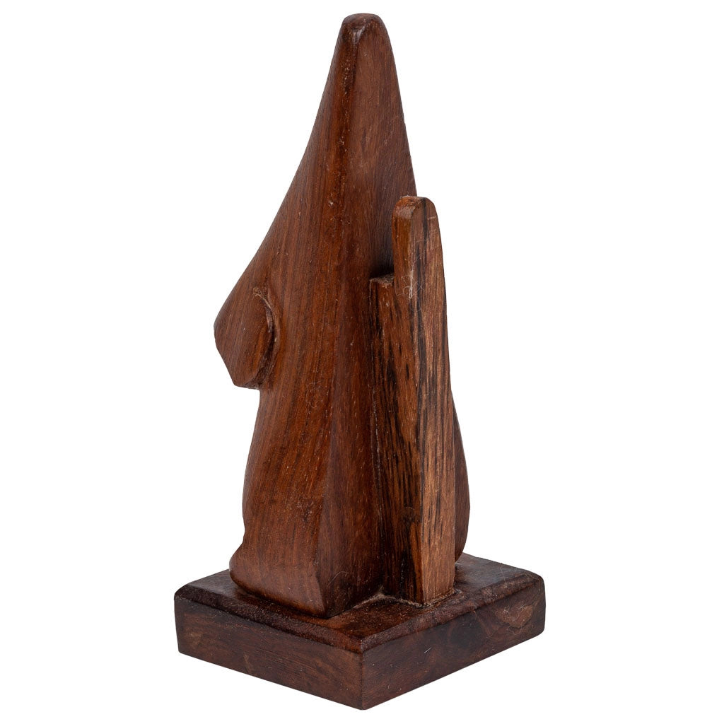 Portabicchieri in legno marrone 15x5x5h