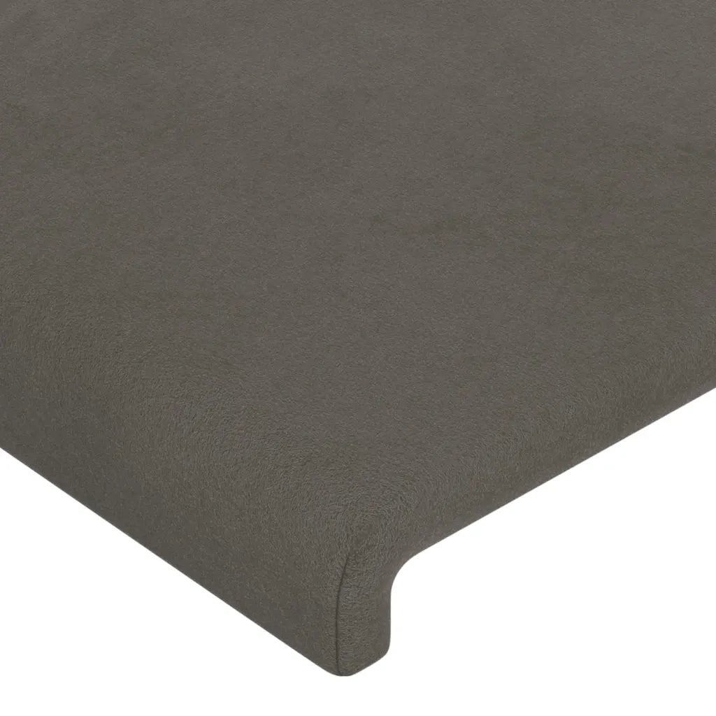 Testiera ad Orecchio Grigio Scuro 83x23x78/88 cm in Velluto 3116895