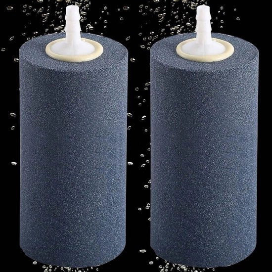 Stone di Aria 2 Pezzi - 10 cm Grandi Bolle di Aria - Diffusore/Airstones - Connettabile 4 mm/6 mm - Stone di Aria per Acquario/LAGO - Duraturo e Sicuro - Airstone