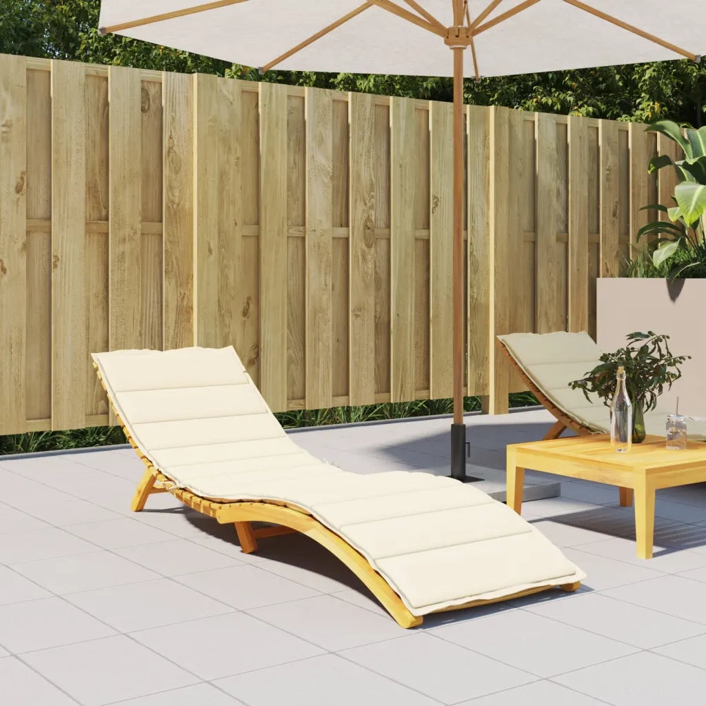 Cuscino per Lettino Crema 200x50x3 cm in Tessuto Oxford 314190