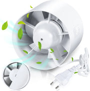 Ventilatore di soffitto con sistema di valvola di sfogo all'indietro - sistema di scarico dell'aria 150 mm