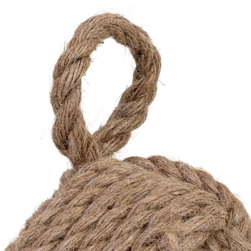 Fermaporta in cotone beige, 13x13x22h cm