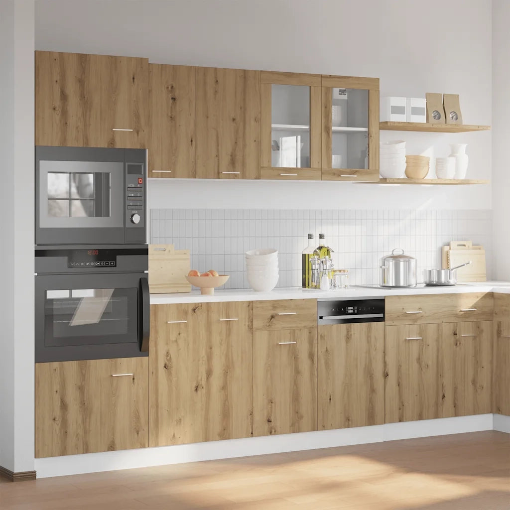 Set di Mobili da Cucina 7 pz Lyon Rovere Artigianale Truciolato 3328572