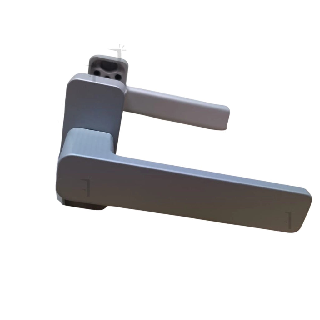 Doppia maniglia per porte in alluminio universale squadrata Colore: Bianco 9010