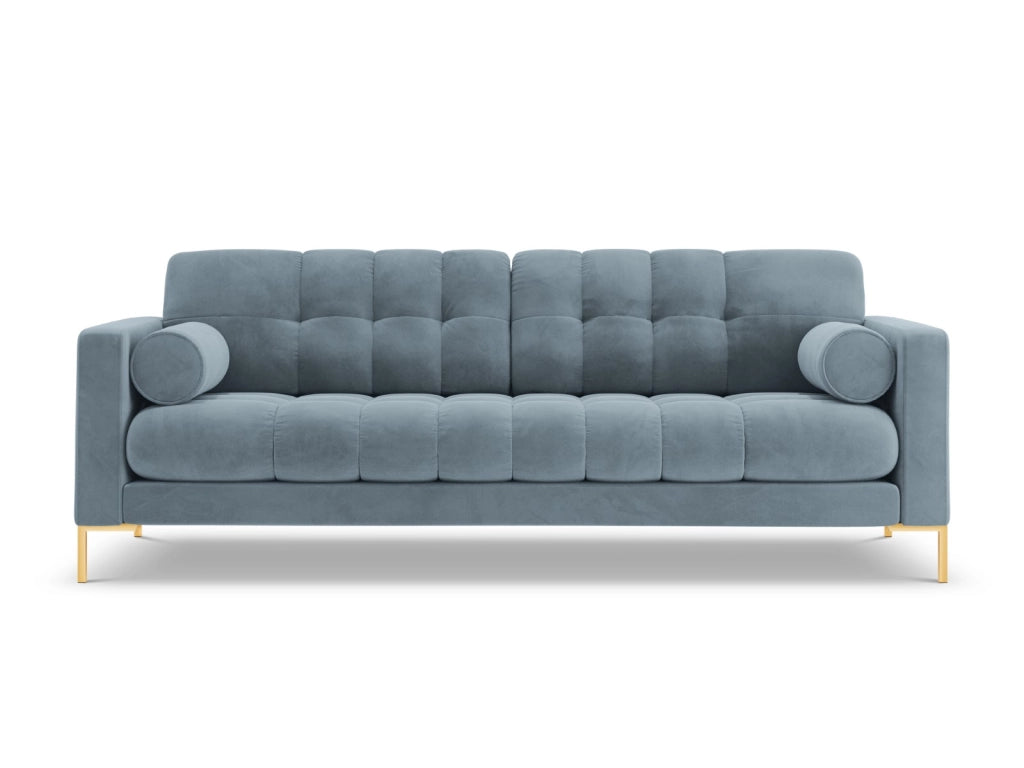 Cosmopolitan Design - Divano "Bali" 4 posti in velluto azzurro 