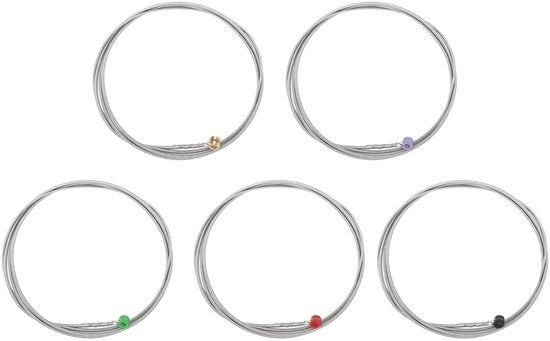 Corona d'Oro - Basso Elettrico - 5 Pezzi - Per prestazioni ottimali - Capocordoni colorati - G D A E B - Ideale per principianti e professionisti