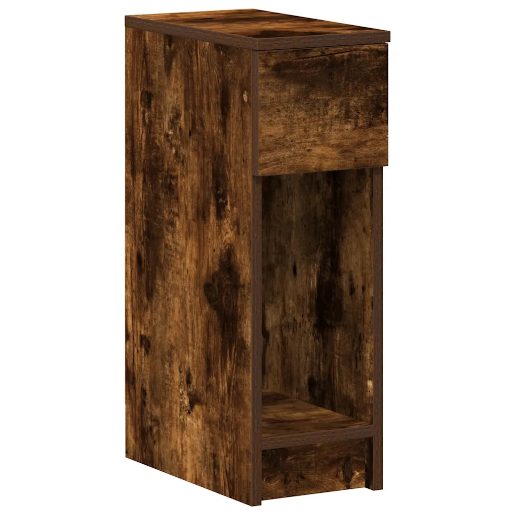 Comodini con Cassetto 2 pz Rovere Fumo 20x36x60 cm 858704