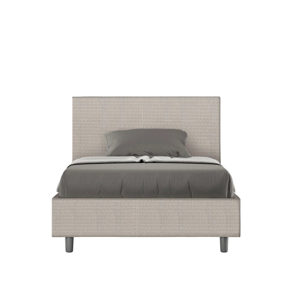 Letto 1 Piazza e Mezzo 120x210 cm Senza Rete Adele Labirinto 01 Bianco
