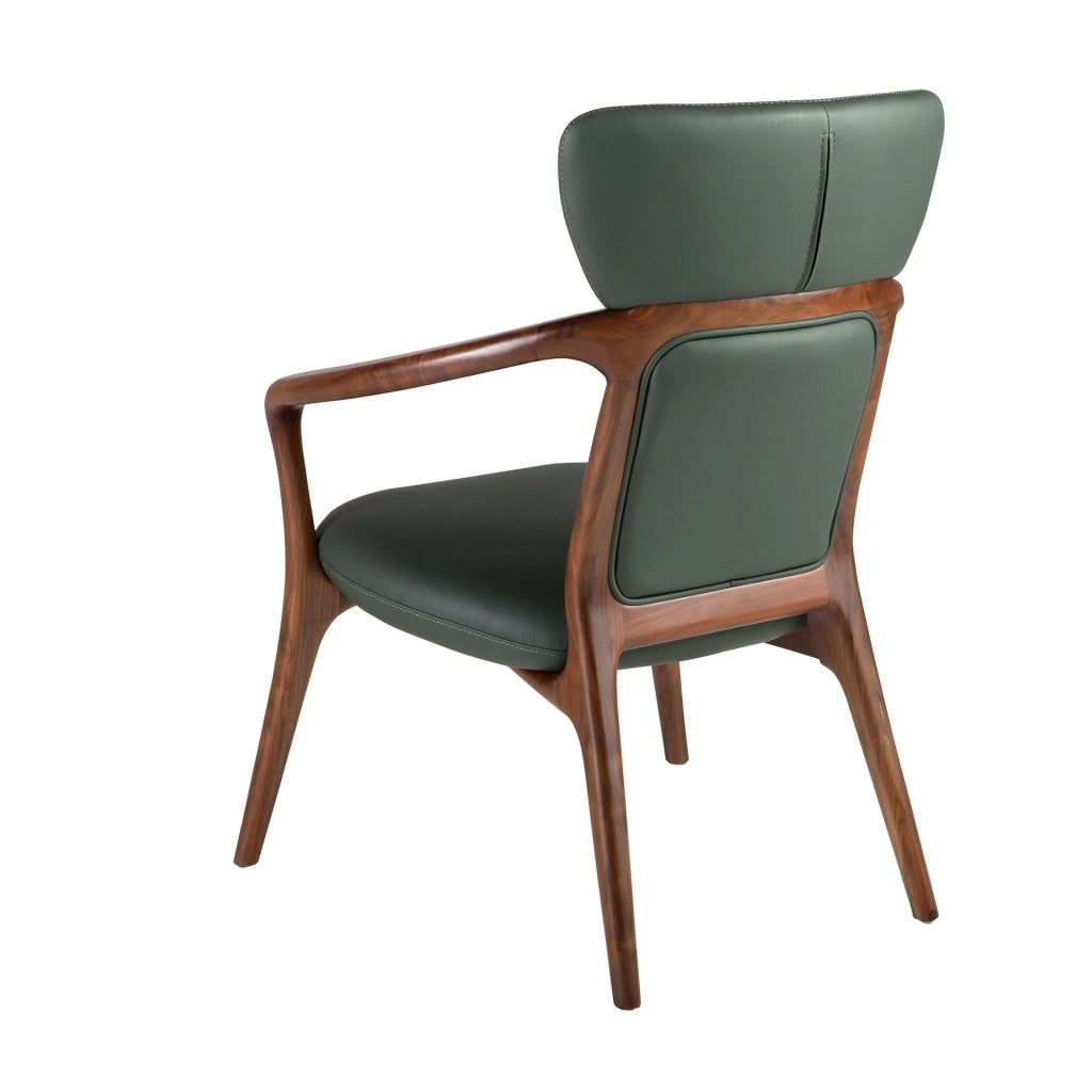 Poltrona in similpelle verde scuro