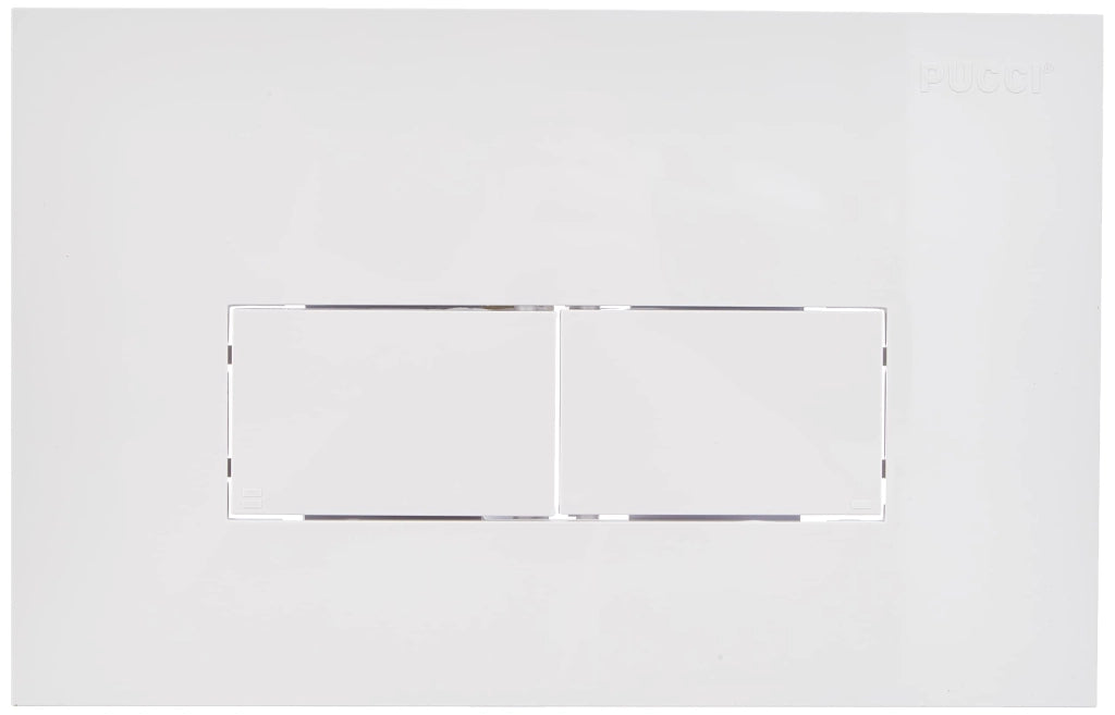Placca 2 Tasti Modello Eco Linea Bianca Pucciplast