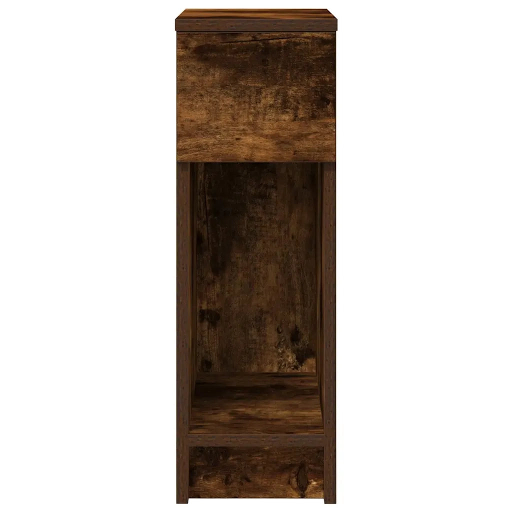 Comodini con Cassetto 2 pz Rovere Fumo 20x36x60 cm 858704
